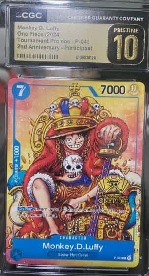 Monkey D. Luffy #P-043 2nd Anniversary Participant CGC Pristine 10
