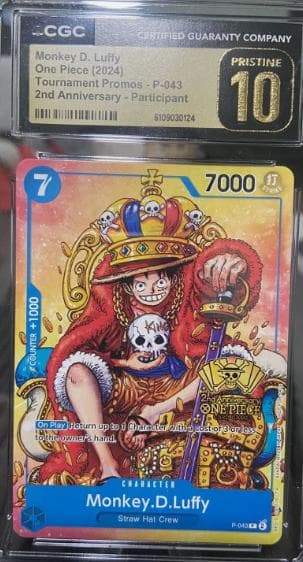 Monkey D. Luffy #P-043 2nd Anniversary Participant CGC Pristine 10